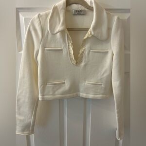 Sea NY Women’s Sweater , Sample size S, White/Cream Color- SAMPLE